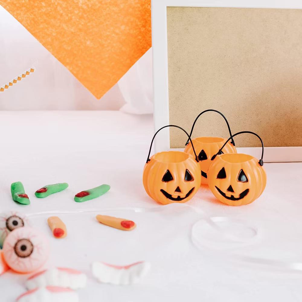 4E's Novelty Mini Pumpkin Trick or Treat Buckets (24 Pack) – Halloween Candy Holders, Party Favors, Goodie Bags, Toys for Kids - Image 4