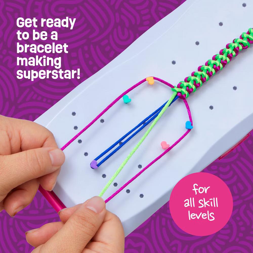 Pretty Me Friendship Bracelet Making Kit - Complete Craft Kit for Kids - Includes String, Beads, and Tools, Birthday Gifts for Girls - Image 2