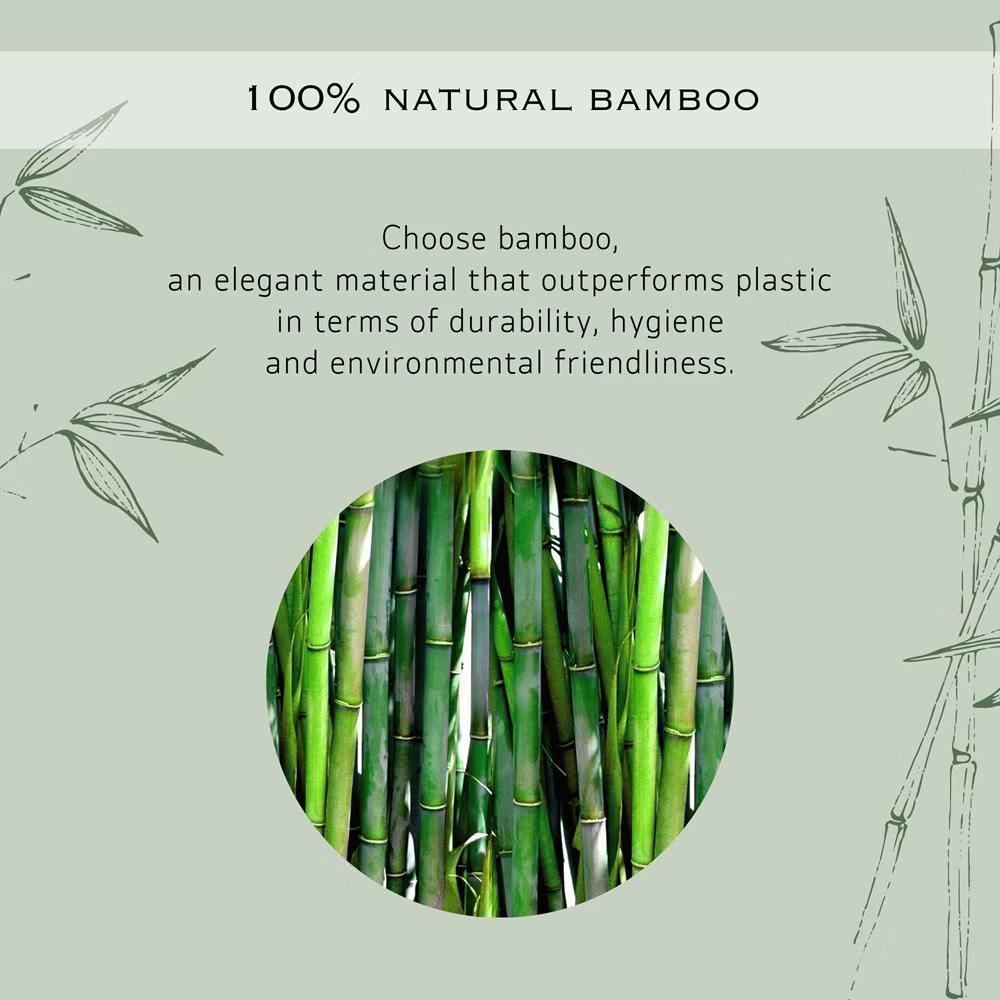 Natural Bamboo Cotton Ball Holder - Bathroom Container Storage Solution for Cotton Swabs, Pads & Other Bath Accessories