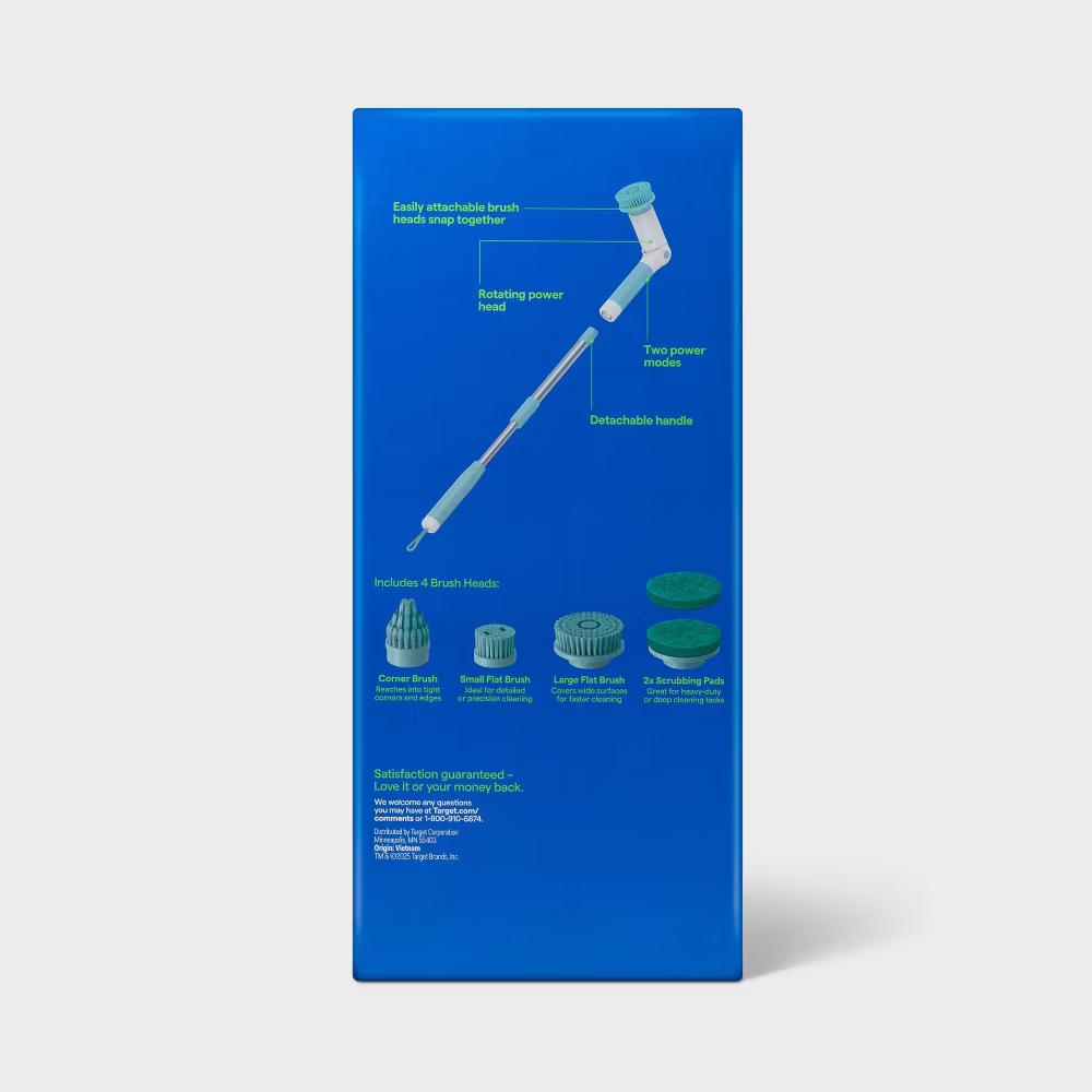 Power Scrubber with Attachments Handheld Plus Extended Handle - Image 3