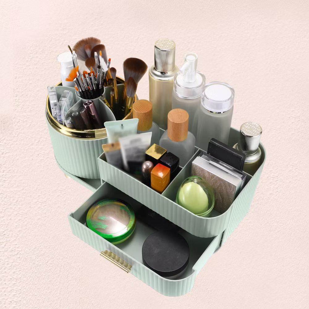 360° Rotating Makeup Organizer for Lotions Brushes - Image 10