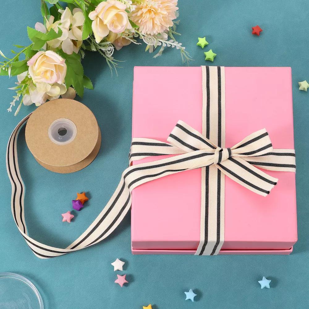 Cotton Fabric Striped Grosgrain Craft Embellishments Ribbon 10 Yard - Image 13