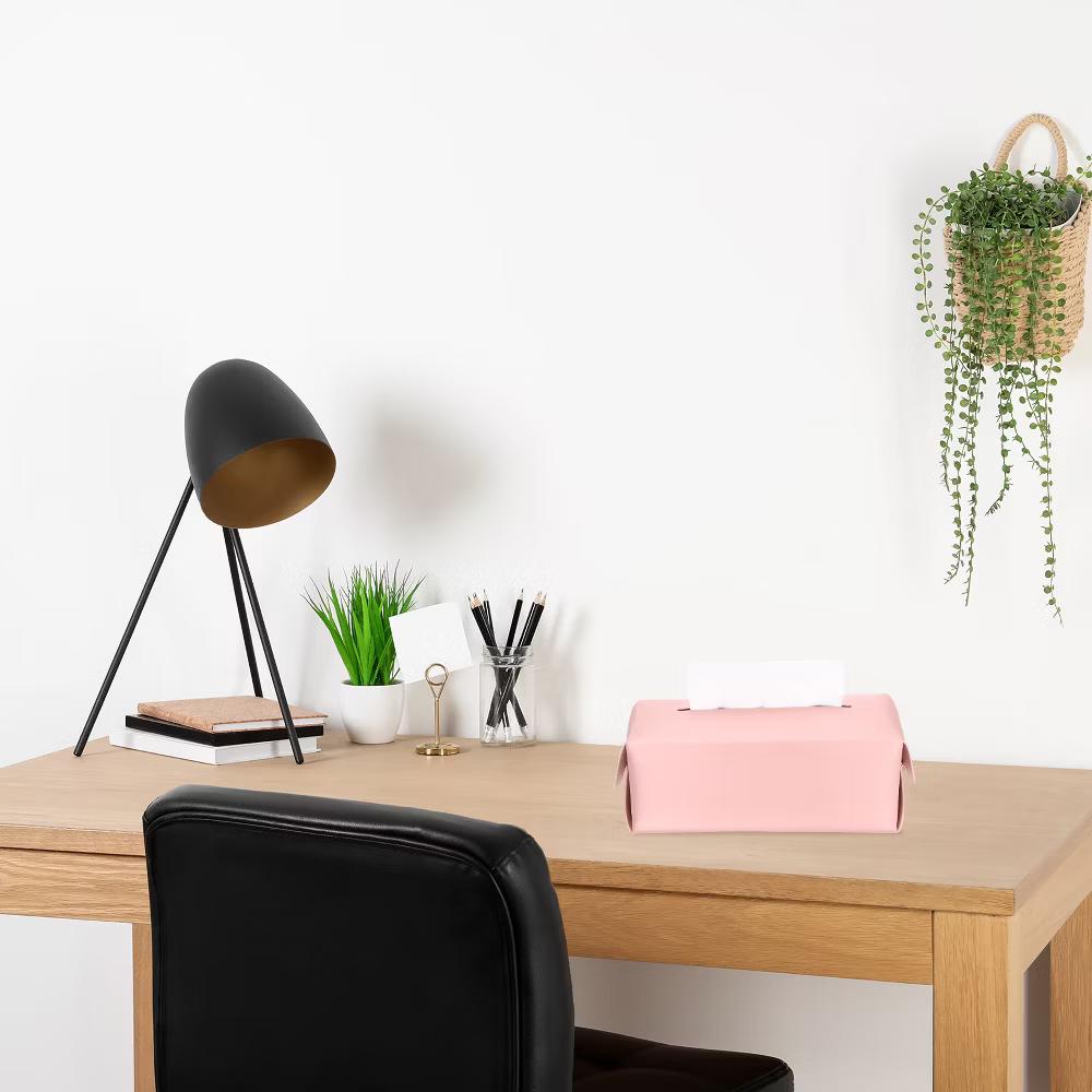 Rectangle PU Leather Tabletop Bathroom Kitchen Tissue Box Cover - Image 3