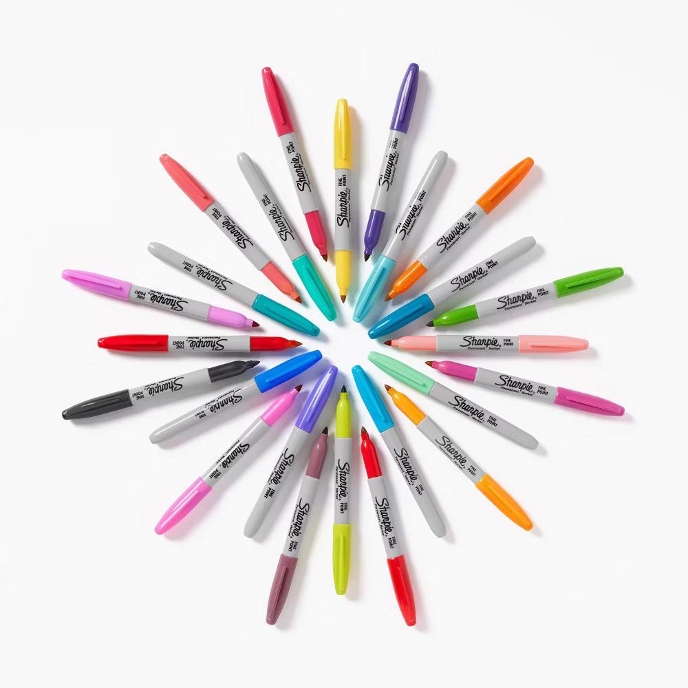 5pk Permanent Markers Fine Multicolored Glam Pop: Art & Stationery, Office Supplies, Purple, Ages 8 - Image 2
