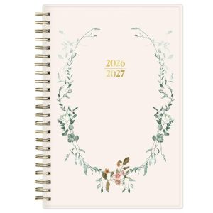 The Everygirl 5"x8" 2026-2027 Weekly/Monthly Planner Cotswold Cream Safety Wirebound