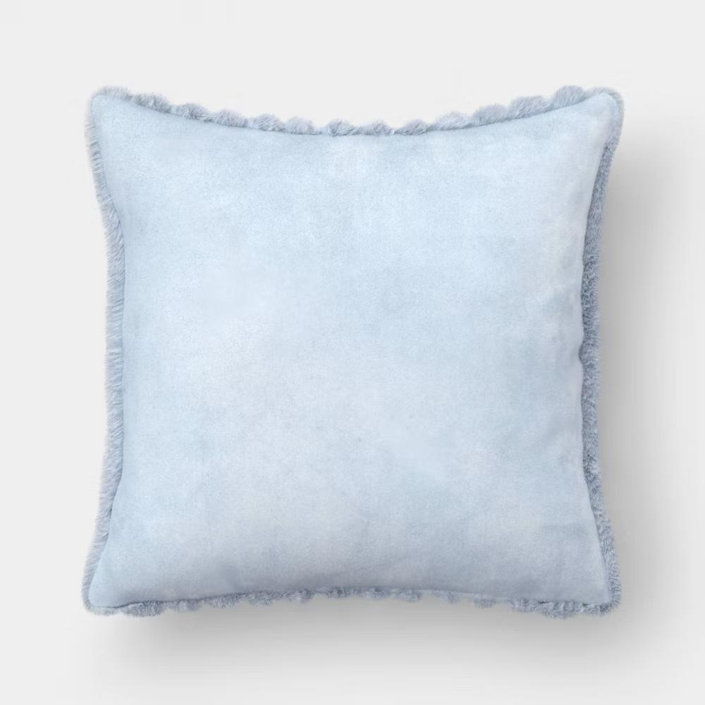 2pk Ribbed Faux Fur Toss Pillows