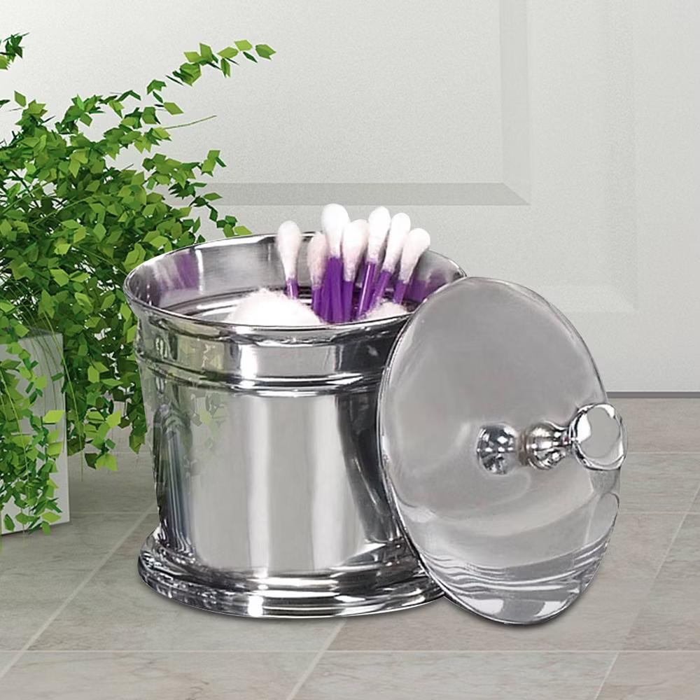 Timeless Stainless Steel Bathroom Vanity Countertop Storage Organizer Canister Jar - Image 3