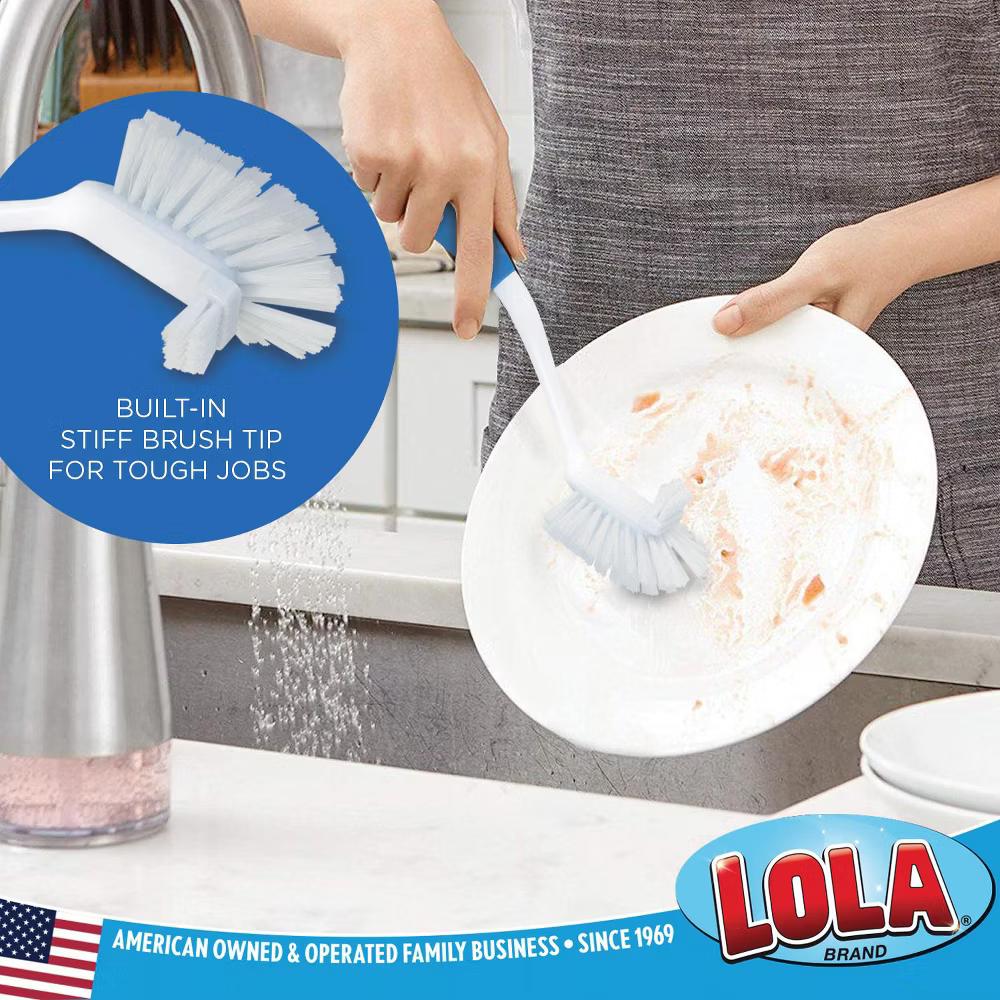 PRO Dish Brushes & Scrubber- Stiff Bristles, Food Scrapers, Comfort Handles - Image 2