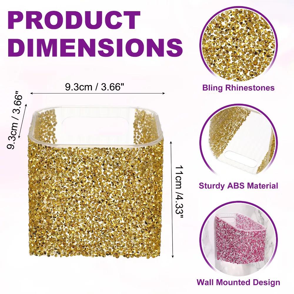 Rhinestone ABS Home Pencil Nail Art Tool Makeup Brush Holder - Image 11