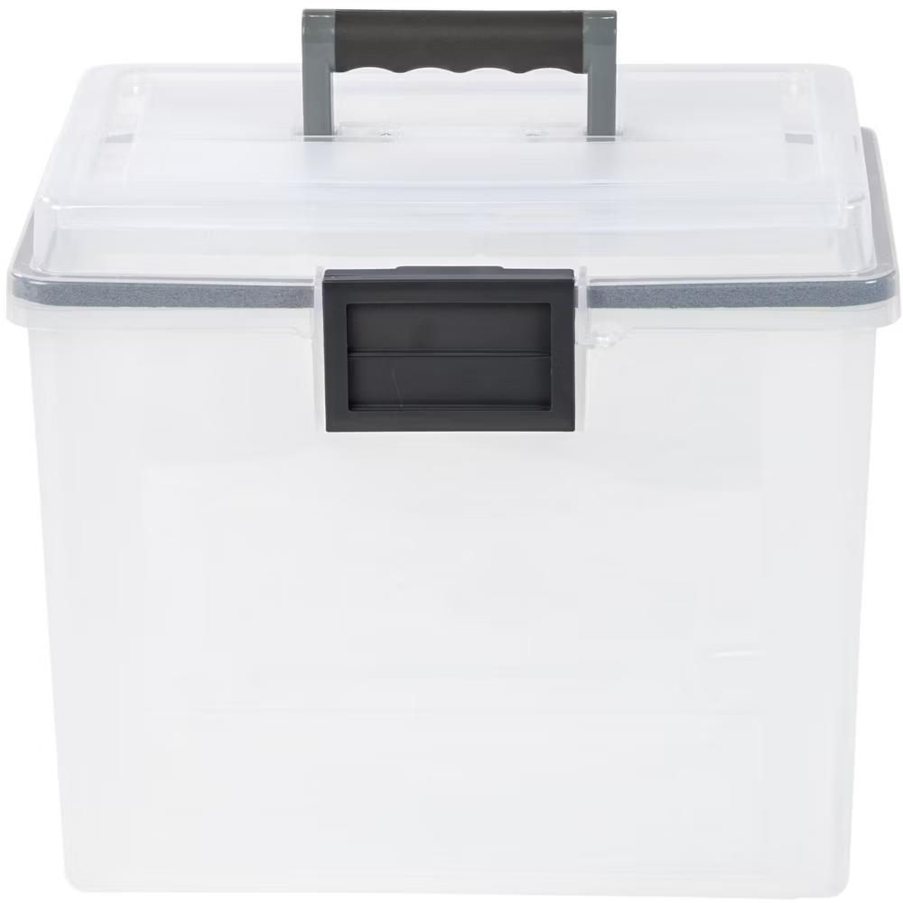USA Portable Letter Size File Box with Handle for Hanging Folders - Image 9
