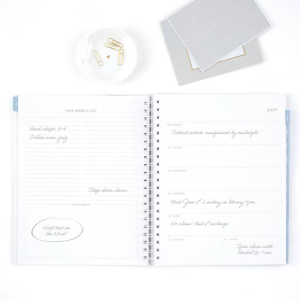 Essentials 8.5"x11" 2026-2027 Large Student Weekly/Monthly Frosted Poly Blue Stripe - Image 7