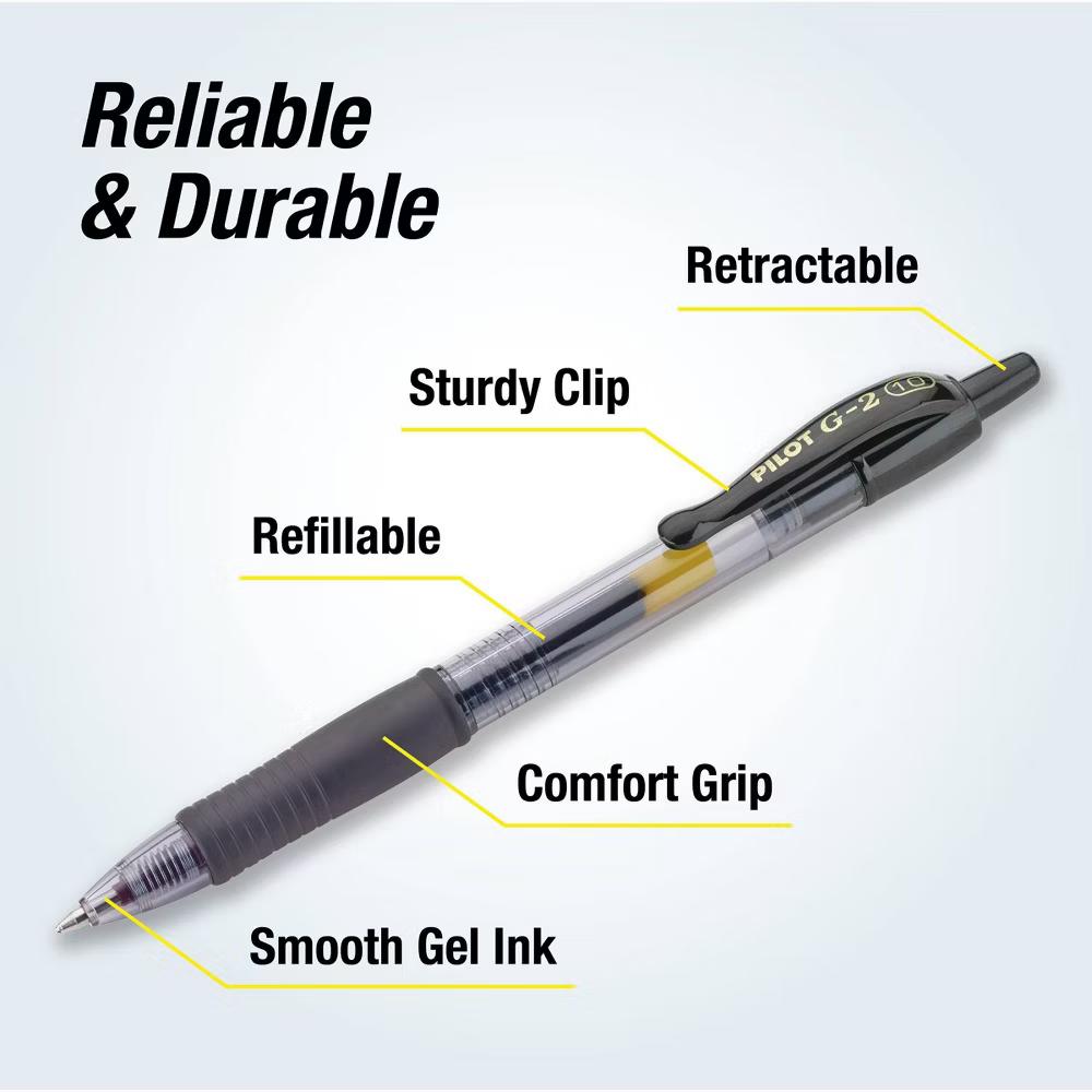 5pk G2 Premium Gel Pens Bold Point 1.0mm Black Ink: Stationery & Office Supplies - Image 7