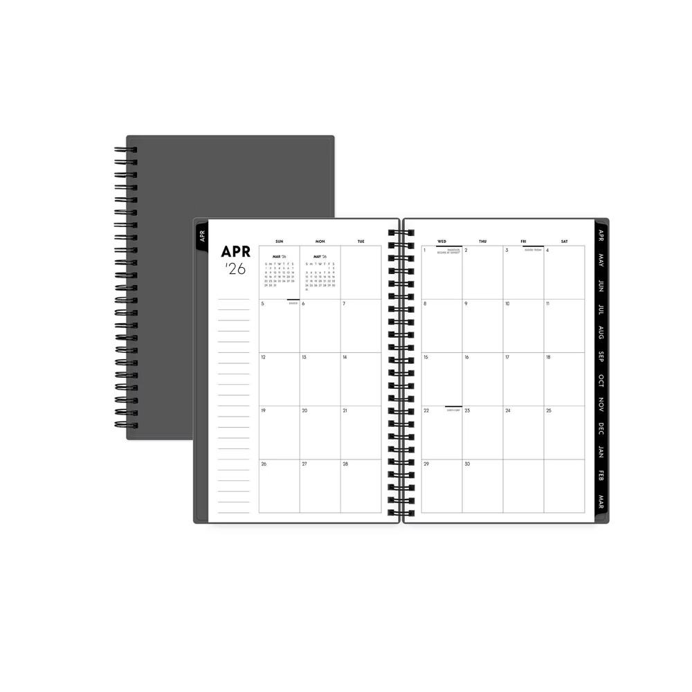 Blue Sky 5"x8" 2026-2027 Planner Gray Weekly/Monthly 15 Months Safety Wirebound - Image 8