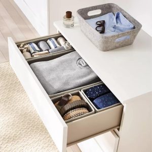 Set of 4 Collapsible Fabric Drawer Organizers
