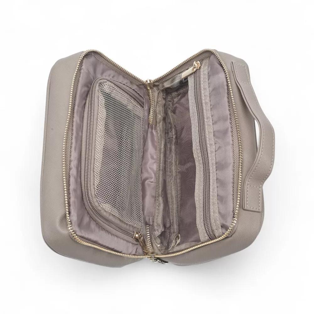 French Connection Travel Organizer Pouch – Luxe Double-Zip Toiletry & Tech Case with Handle - Image 9