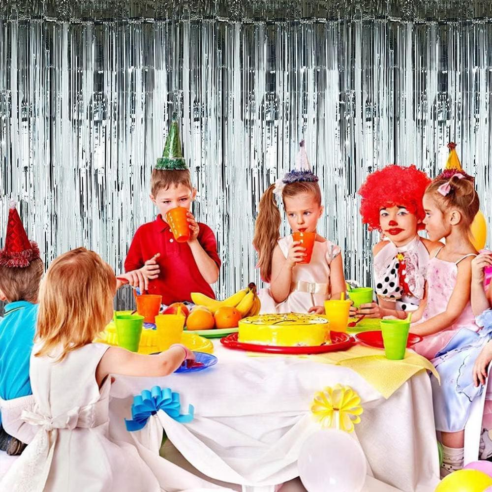 Twinkle Star Metallic Tinsel Fringe Curtains - 3 ft 8 ft Backdrop, Photo Booth, Party, Wedding Decor - Image 12