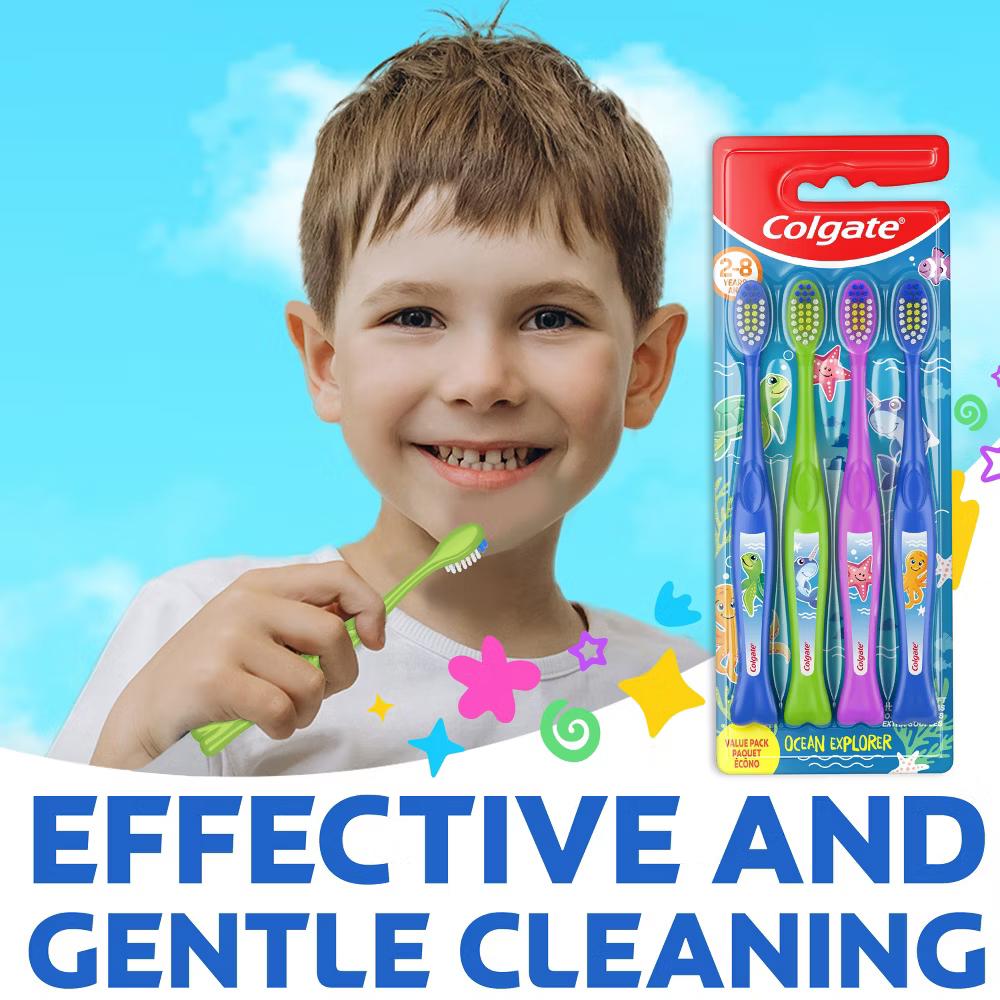 Kids' Ocean Explorer Manual Toothbrush Extra Soft - 4ct - Image 5