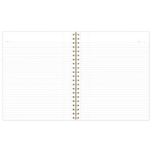 Essentials 100pg Ruled Notebook 11"x9.625" Spiral White Dot: College Ruled, Soft Cover, Acid-Free, Perforated Pages