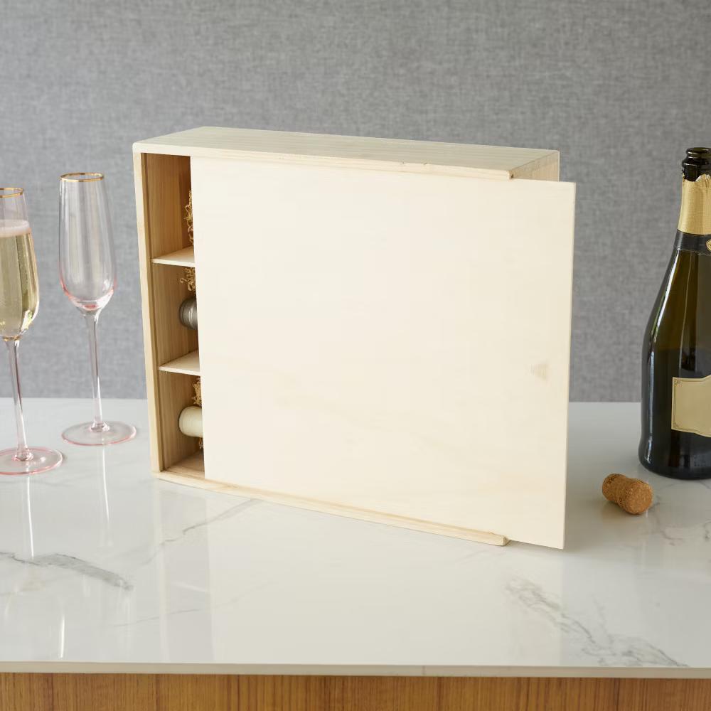 Twine Paulownia Bottle Wood Decorative Wine Box - Image 38
