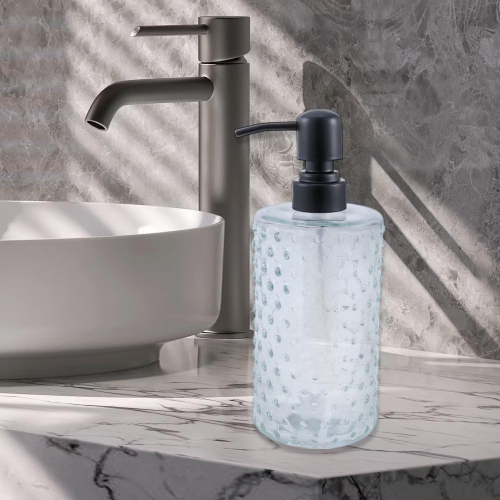 Elegant Polka Dot Pattern Soap Pump Dispenser for Bathroom 16.9oz 1 Pc - Image 15