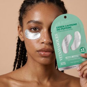 Vitamasques Green Caffeine De-Puffing Hydrogel Pads Eye Mask - 0.1oz