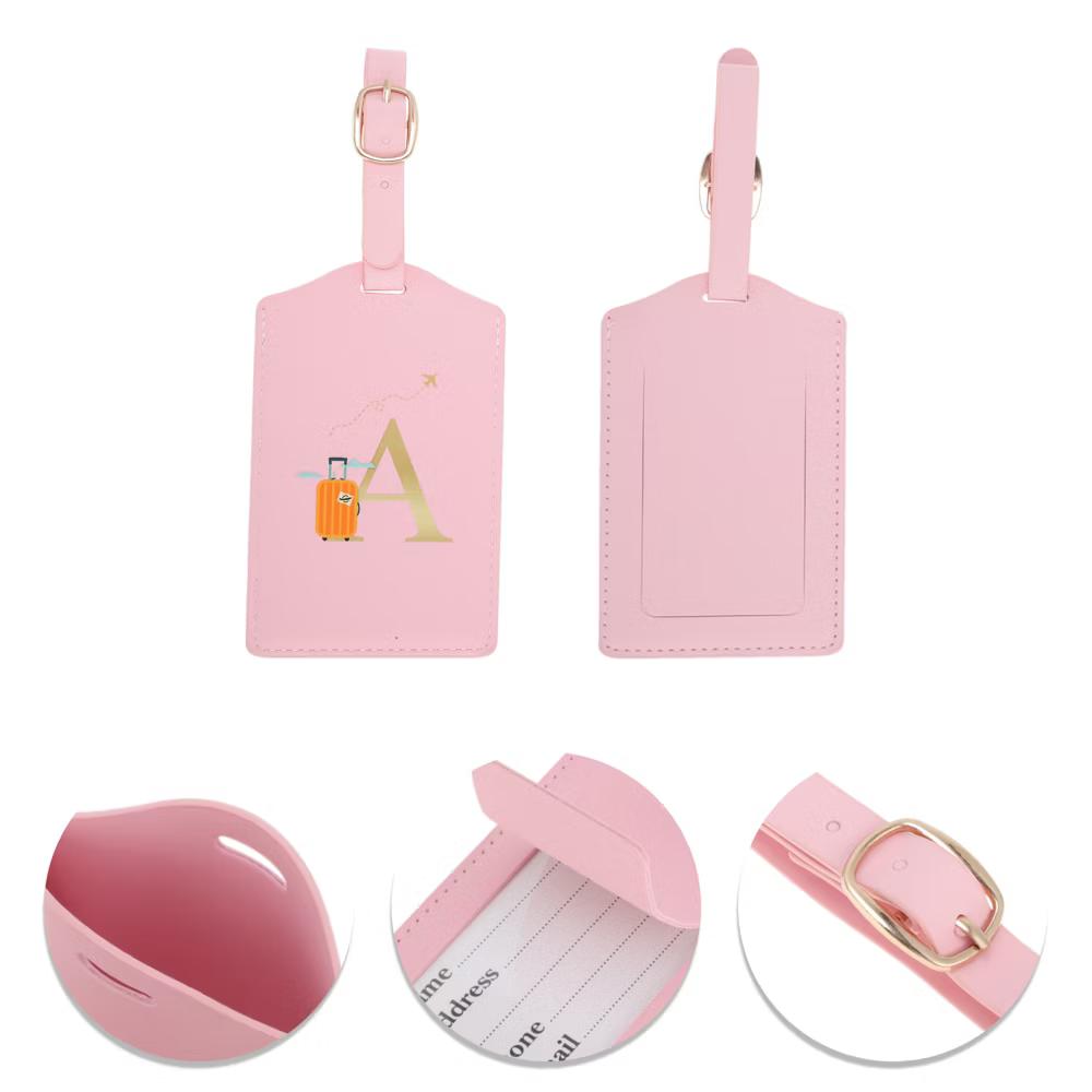 Letter Luggage Tag Pink 1 Pc - Image 5