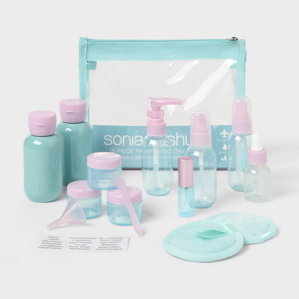 Travel Container Set-Bottle Set - 15pc - Image 3
