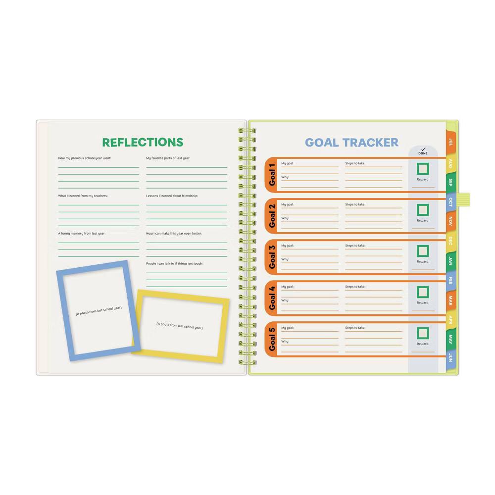 Blue Sky Your Year Elementary Weekly/Monthly Planner Wirebound 7"x9" Huxley Flowers - Image 4