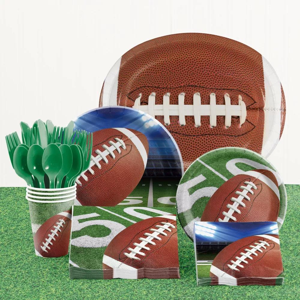 24ct Football Party Dessert Plates - Image 3
