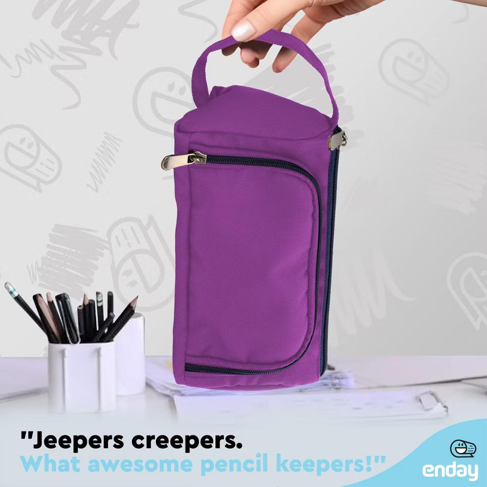 Large Capacity Pencil Case, 3-Compartment Zipper Pencil Pouch, Cute Pencil Case Organizer - Image 25