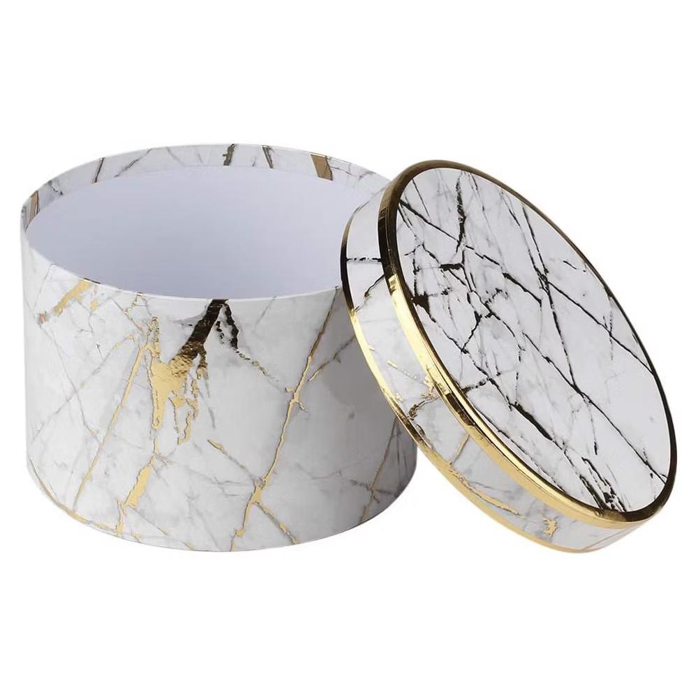 Home Collection Set of 4 Marble White Nesting Gift Boxes