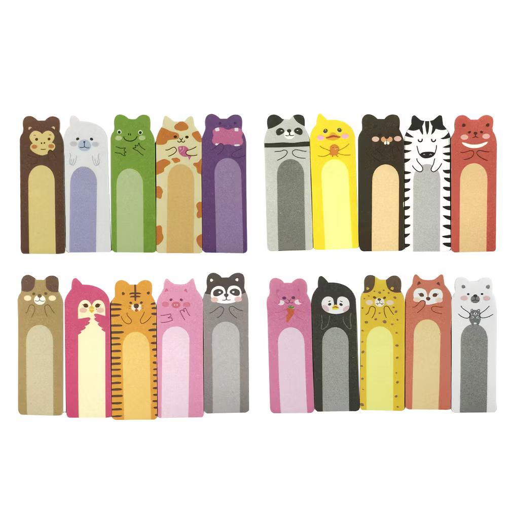 Animal Friends Bookmark Flag Tab Sticky Notes (Set of 4)