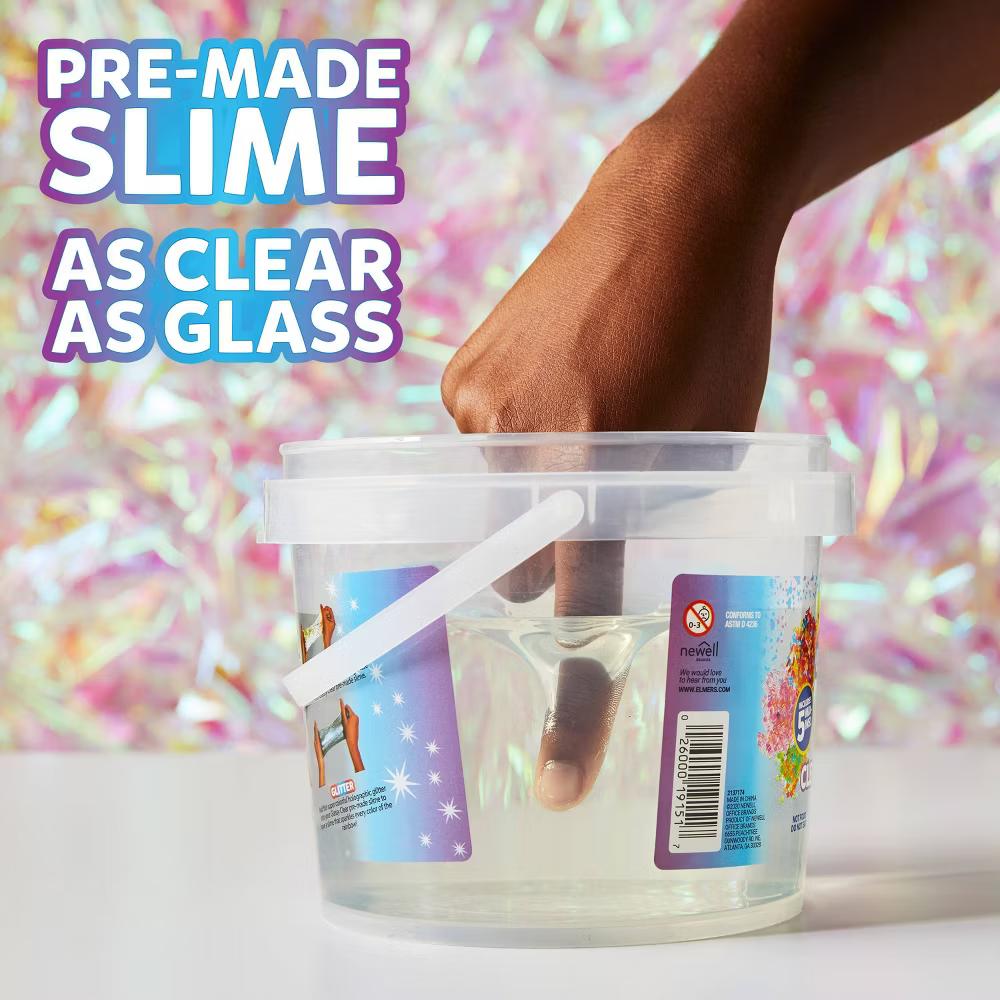 Gue 3lb Glassy Clear Deluxe Premade Slime Kit with Mix-Ins: Sensory Development, Storage Container, Ages 3 - Image 2