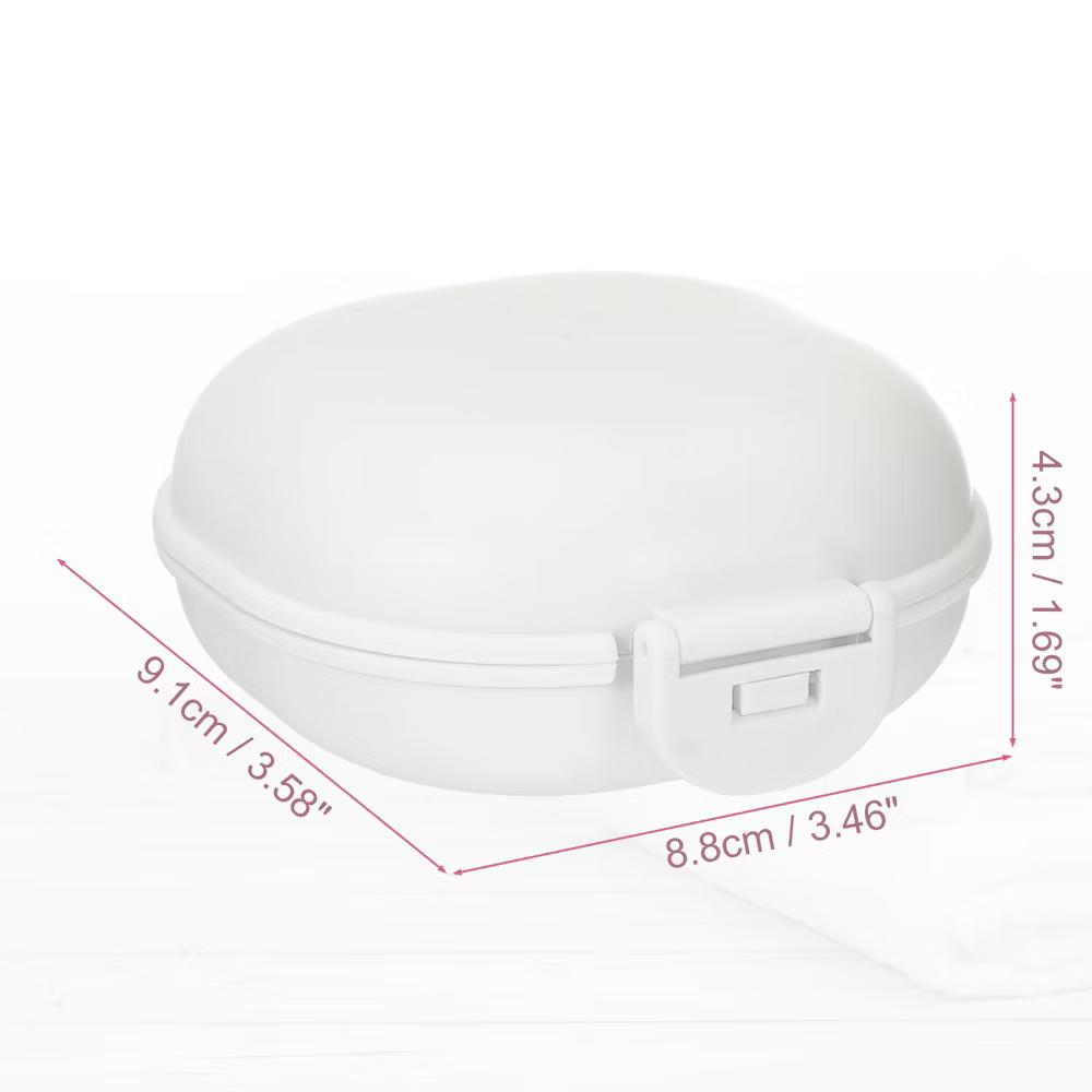 Travel Portable Soap Box 3.58"x3.46"x1.69" 2Pcs - Image 9