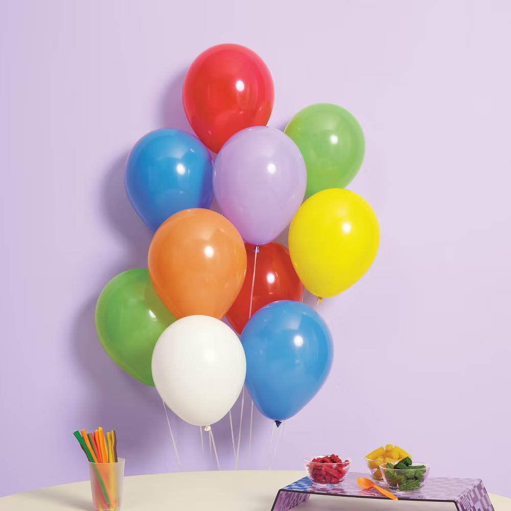 15ct Latex Party Balloons Color Mix
