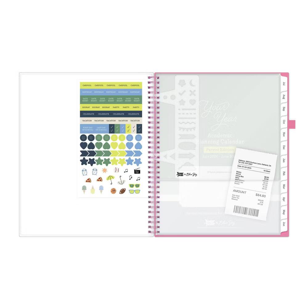Blue Sky Your Year Parent Weekly/Monthly Planner Wirebound 8.5"x11" Rossi Floral - Image 9