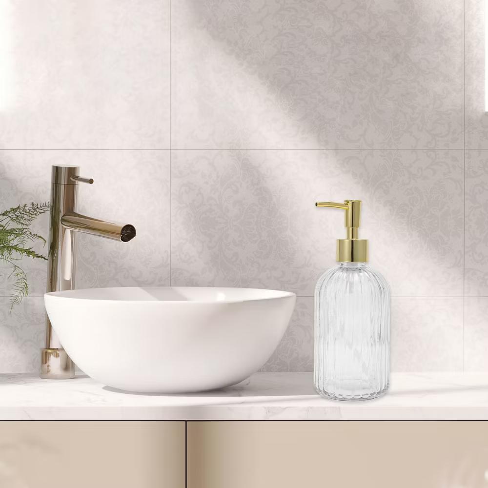 Convenient Vertical Stripe Soap Dispenser 13.53oz 1 Pc - Image 11