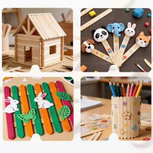 Easy Playhouse: Craft Sticks - 1000pcs - 4.5" Natural Wood Popsicle Strips