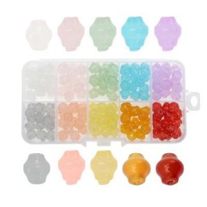 8x9mm Date Beads for Bracelets for Bracelet Making DIY Crafts Assorted Color 150Pcs