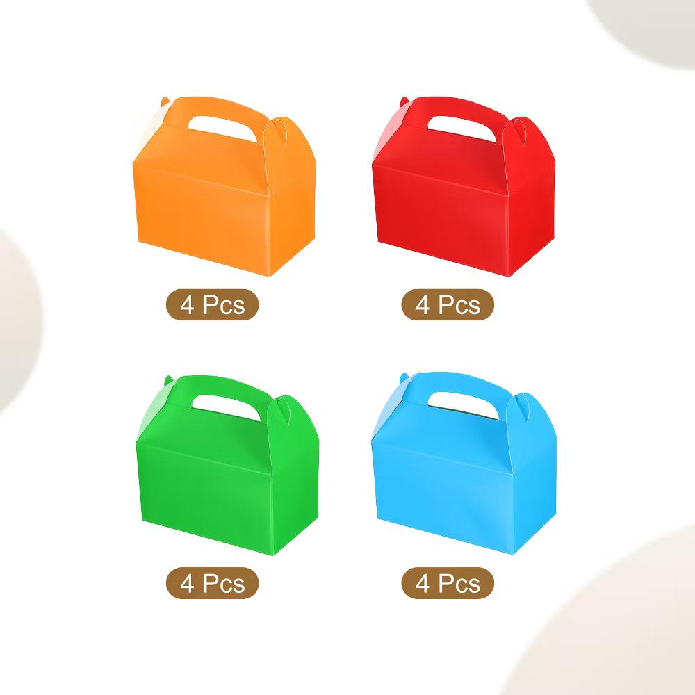 Weddings Christmas Sturdy Structure Gift Wrap Box Favor Box with Handles 16 Pcs - Image 7
