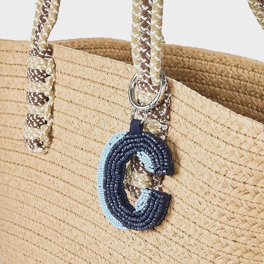 Beaded Monogram Letter Bag Charm - Image 6
