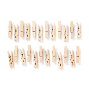 40ct Wood Clothespins Natural