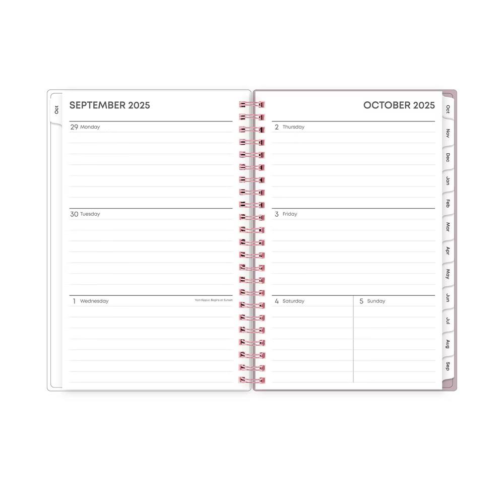 Blue Sky 2026 Weekly/Monthly Planner Stripe 5"x8" Block Purple with Double Pockets - Image 6