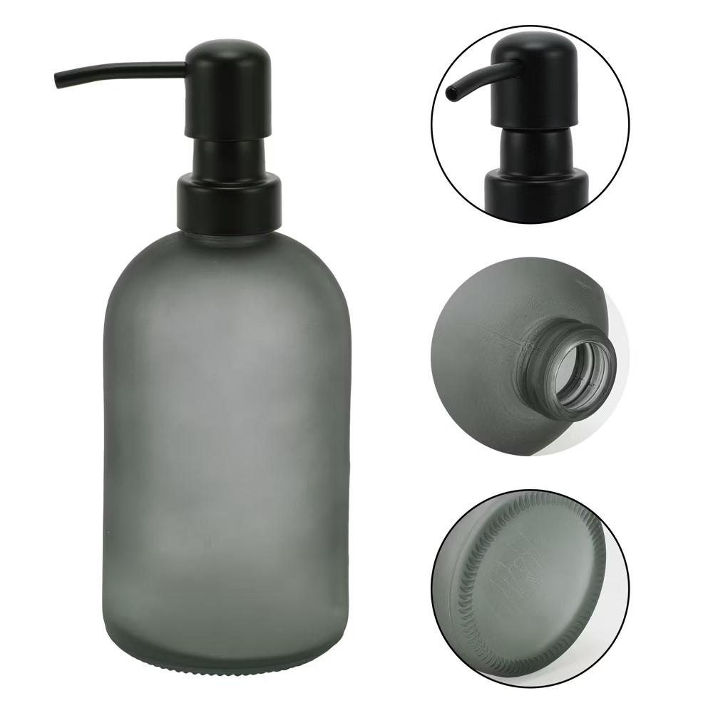 Simple Cylindrical Soap Pump Dispenser for Kitchen 400ml 1 Pc - Image 5