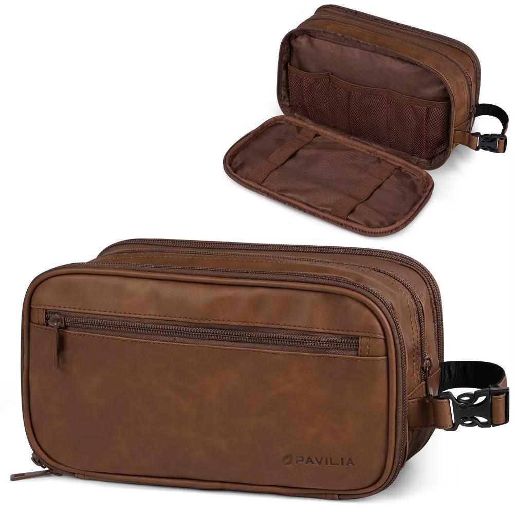 Toiletry Bag for Men, Travel Pouch Essentials Shaving Dopp Kit, Water Resistant Organizer Case Accessories - Image 18