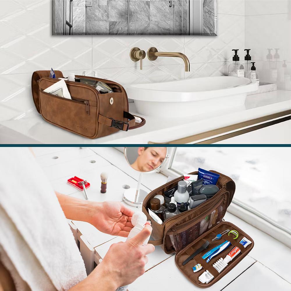 Toiletry Bag for Men, Travel Essentials Shaving Dopp Kit, Water Resistant Cosmetic Makeup Organizer Case - Image 45
