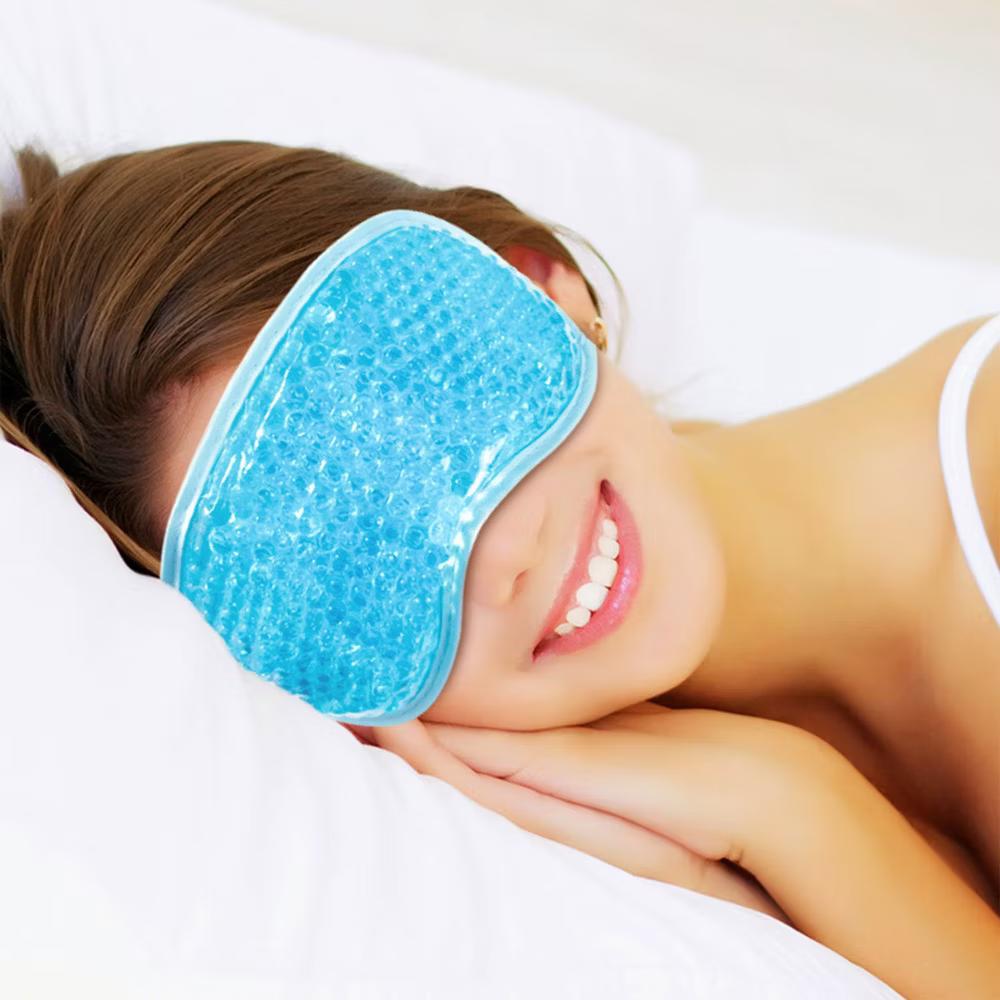 Reusable Gel Bead Eye Mask Hot and Cold Compress PVC Eye Cover with Adjustable Strap - Image 13