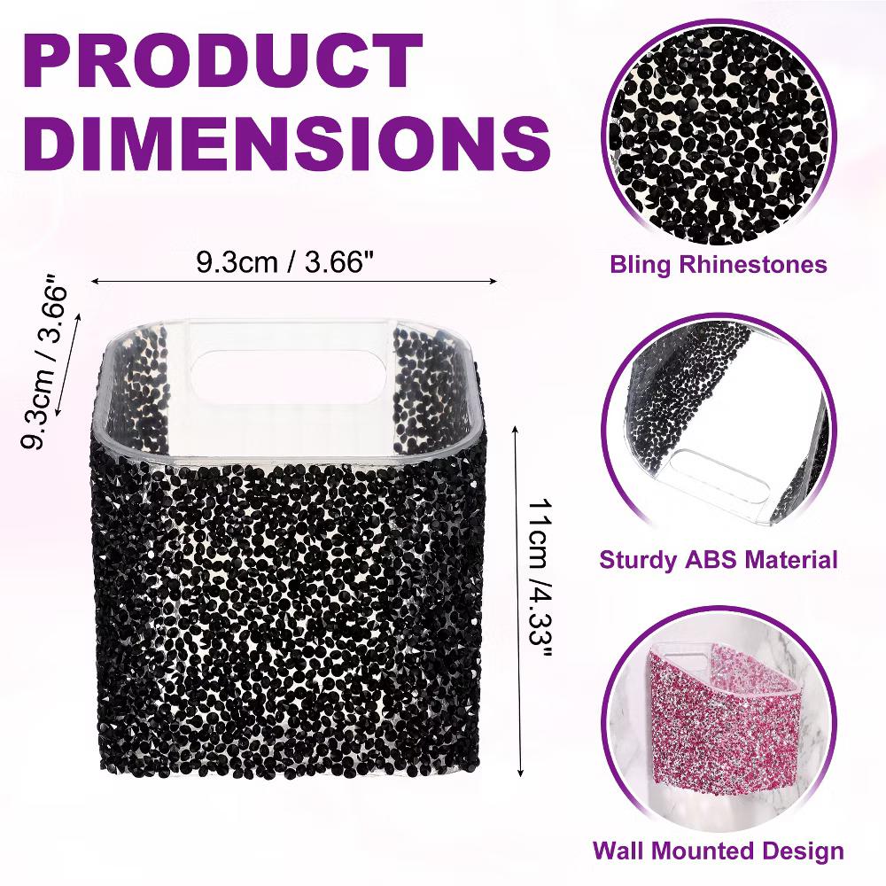 Rhinestone ABS Home Pencil Nail Art Tool Makeup Brush Holder - Image 6