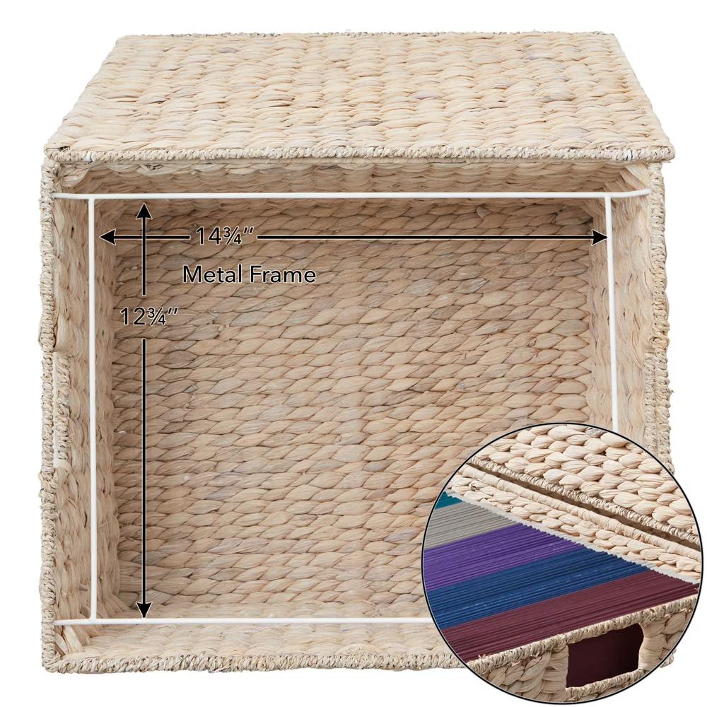 Casafield Rolling Filing Cabinet - Water Hyacinth Hanging File Folder Organizer on Wheels, Home Office Storage - Image 24