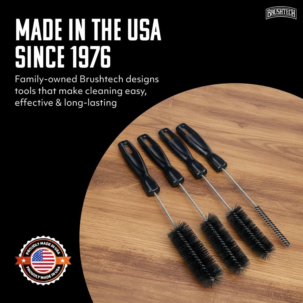 BRUSHTECH Multi-Use Brush Quartet Precision Cleaning Scrub Tools Nylon Bristles Household Workshop Brushes 4 Count - Image 7